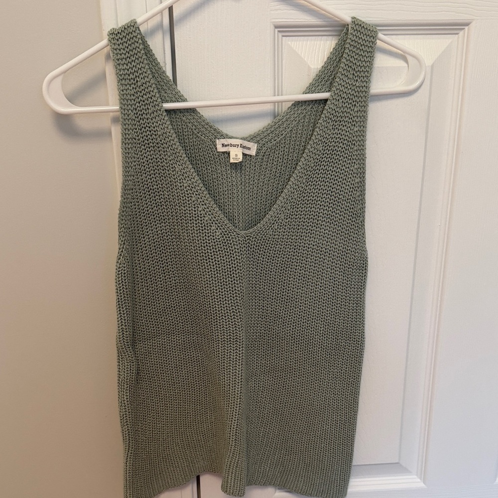 Newbury Kustom Sage Green Knit Tank Top- SIZE SMALL!
